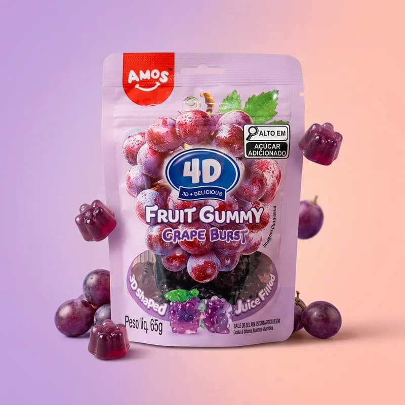 Amos 4D Fruit Gummy Grape Burst