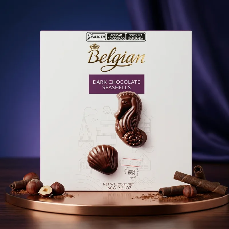 Belgian Dark Chocolate Seashells - 60g