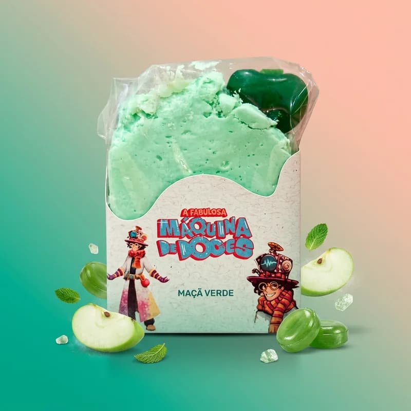 Algodão Doce A Fabulosa, Maçã Verde - doce importado