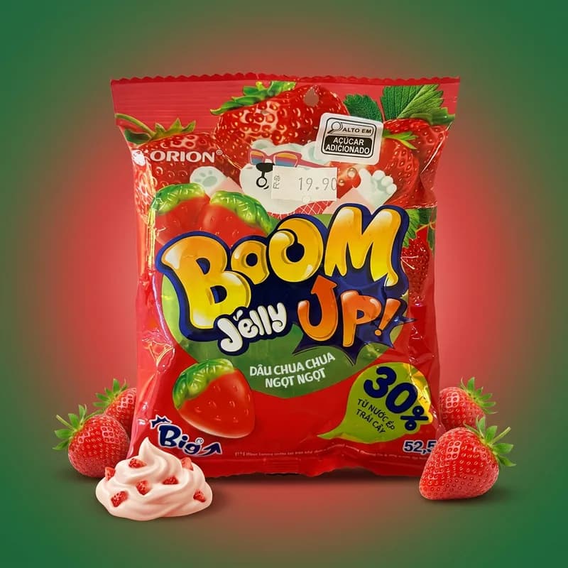 Orion Boom Jelly Up! Morango - 52.5g